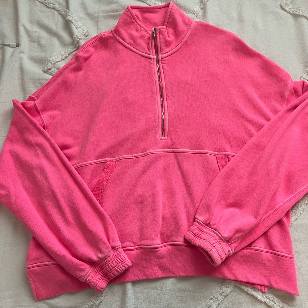 Hot pink aerie swimsuit cover up
there are some stains as pictured